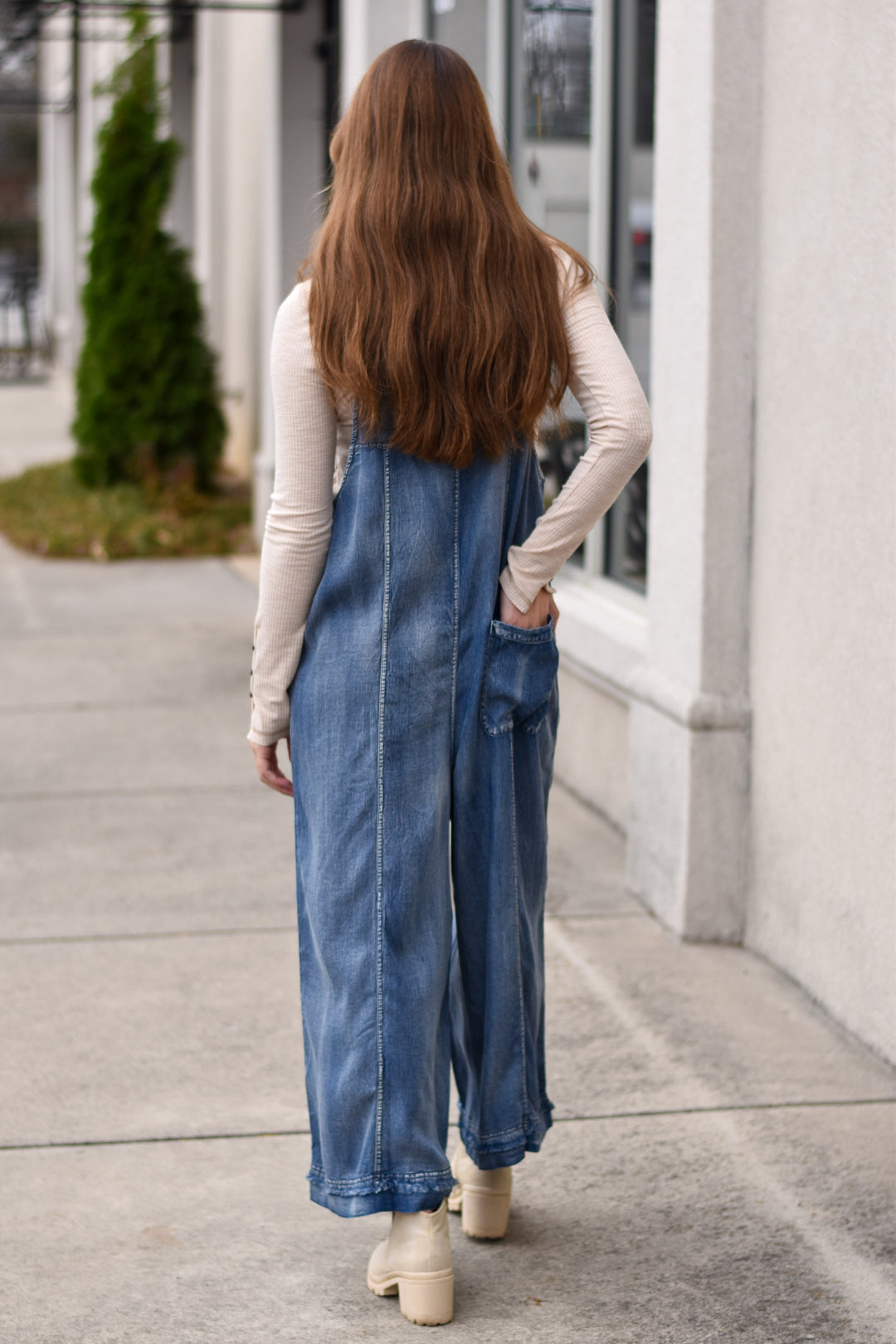 Tencel Wide Leg Jumpsuit