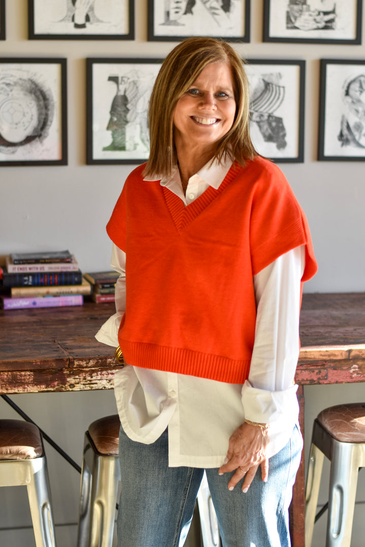 Sweetheart V-Neck Sweater