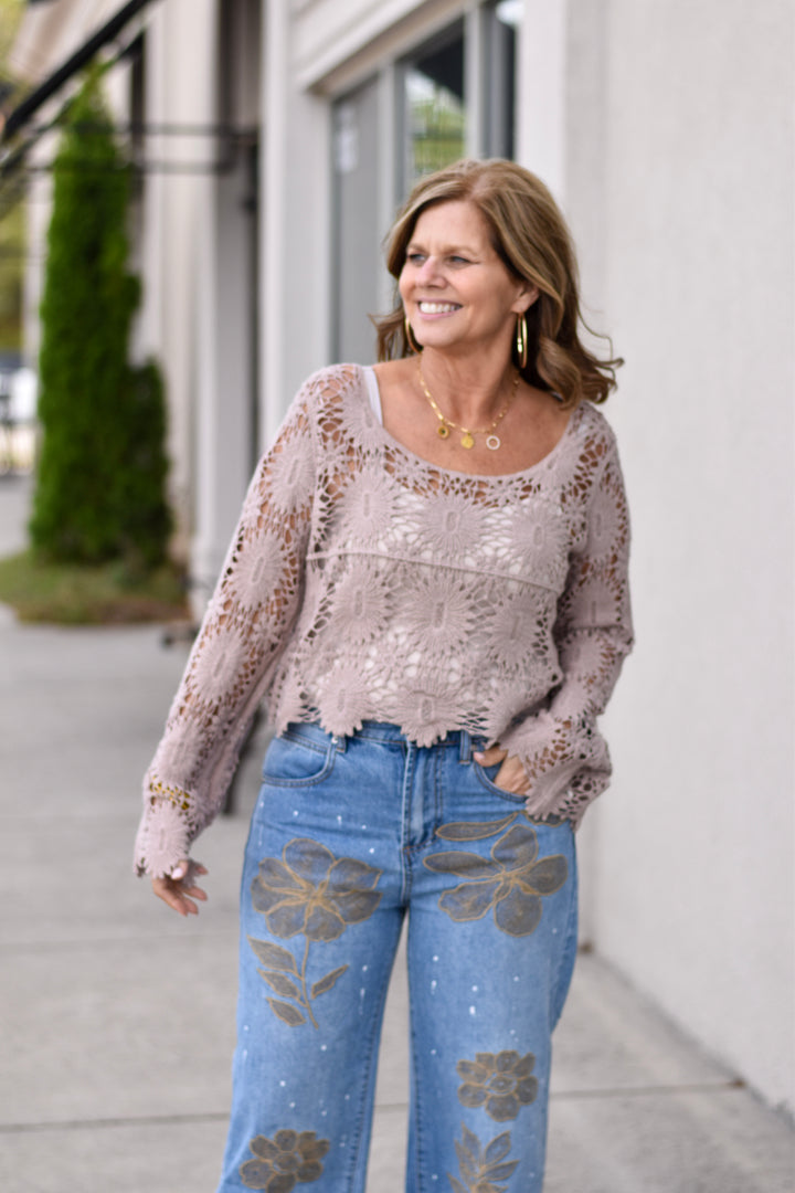Sandbar Crochet Crop top