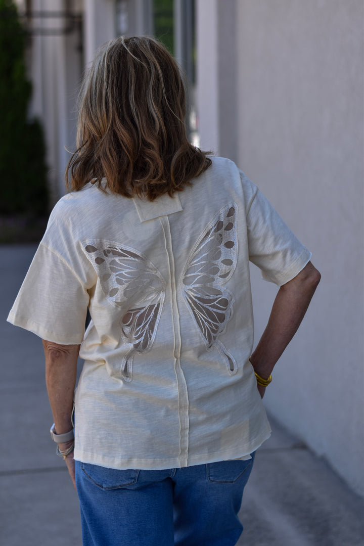 Free Spirit Butterfly Boxy Tee