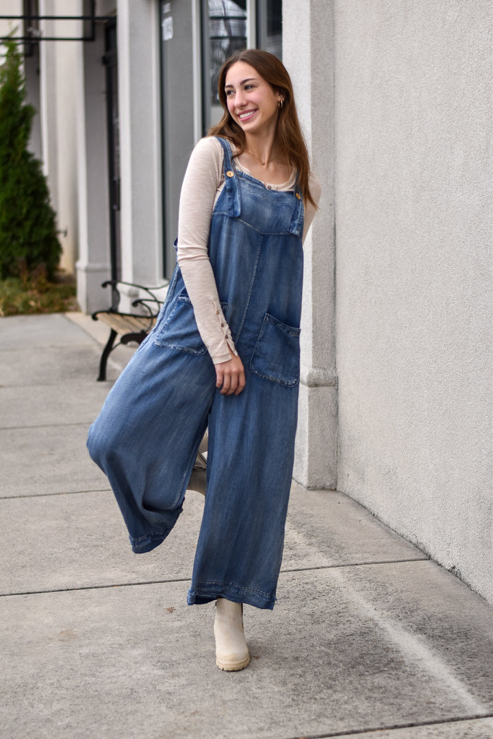 Tencel Wide Leg Jumpsuit