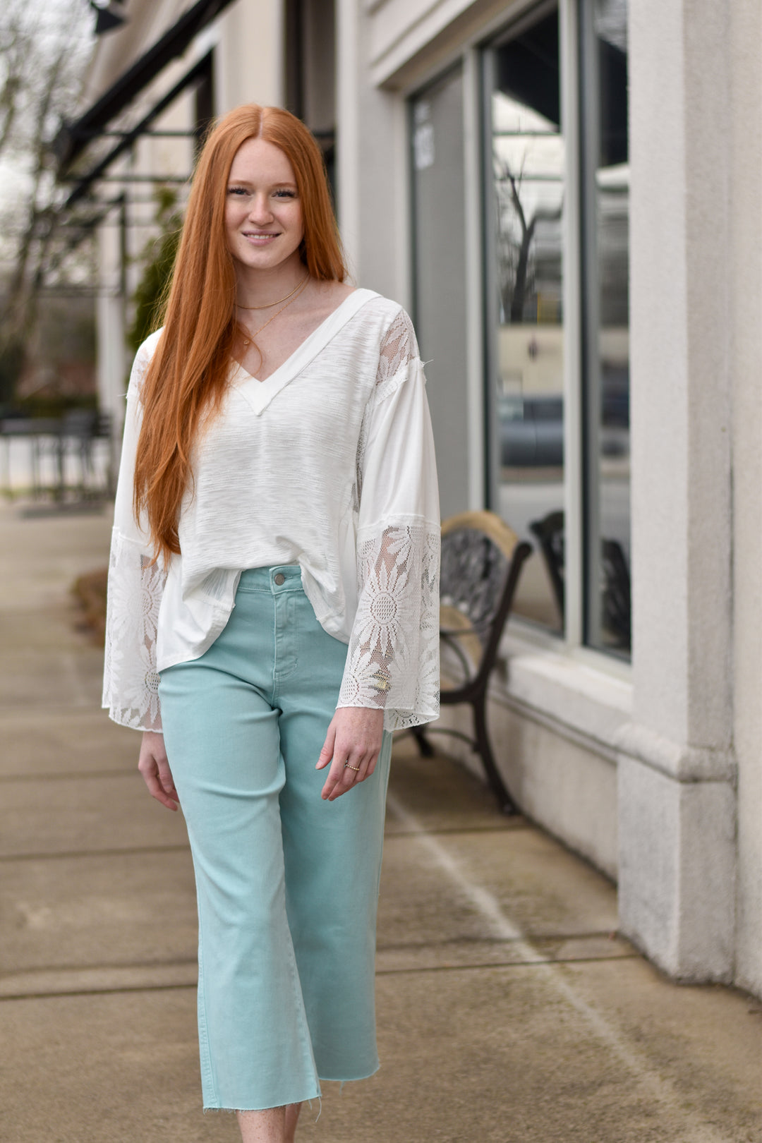 Judy Blue Raw Hem Crop Wide Jeans-Blue Sky