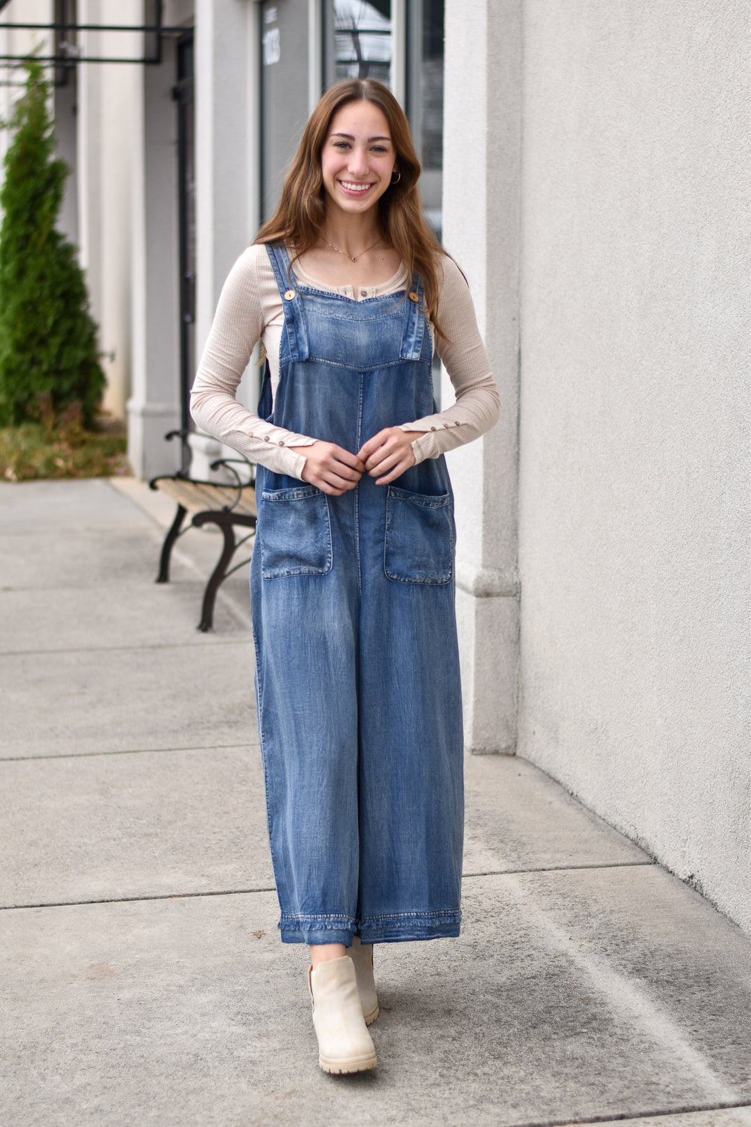 Tencel Wide Leg Jumpsuit