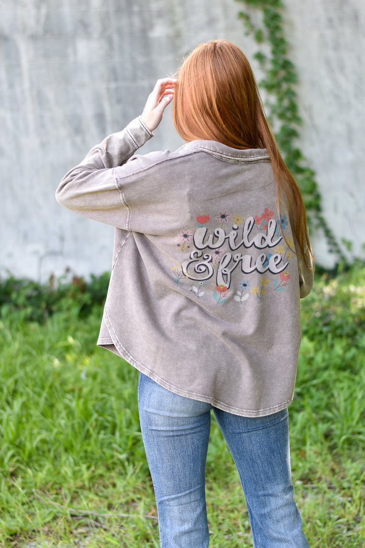 Wild & Free Mineral Washed Shacket