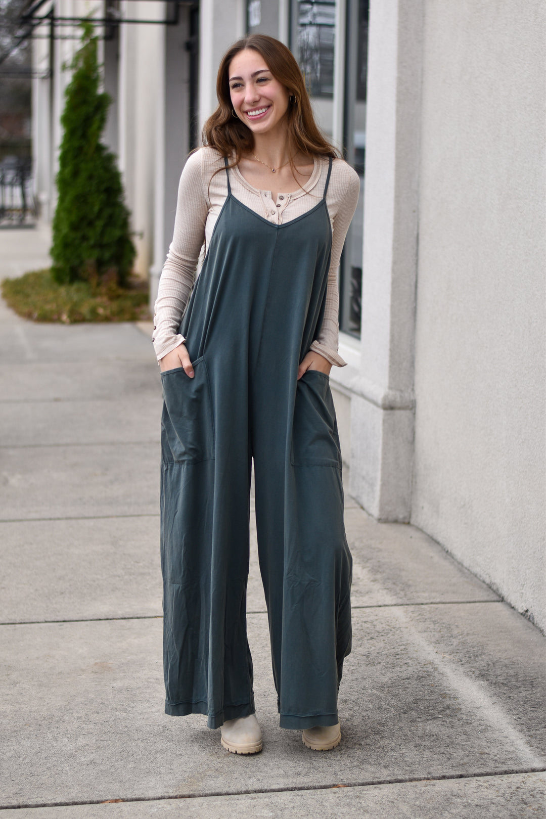 Mineral Washed Jumpsuit