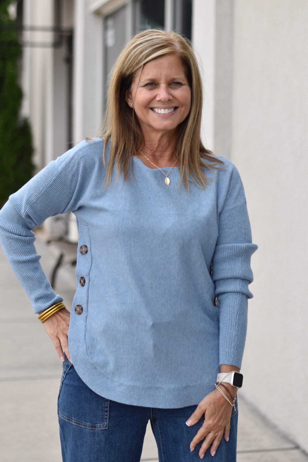 Charlie B Charm Button Sweater