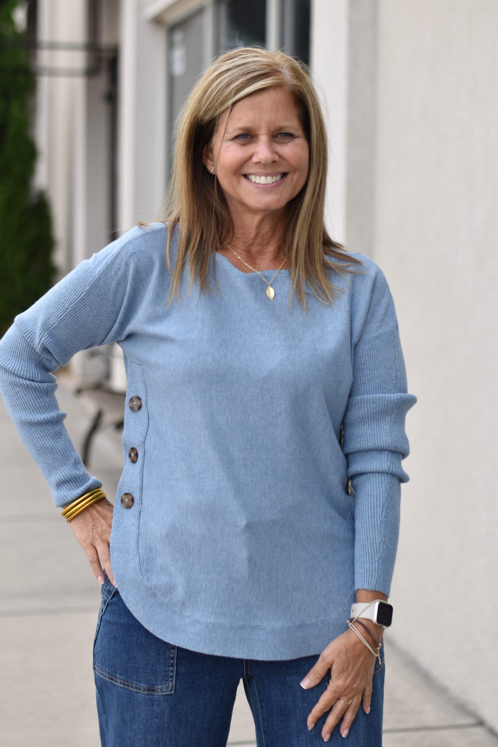 Charlie B Charm Button Sweater