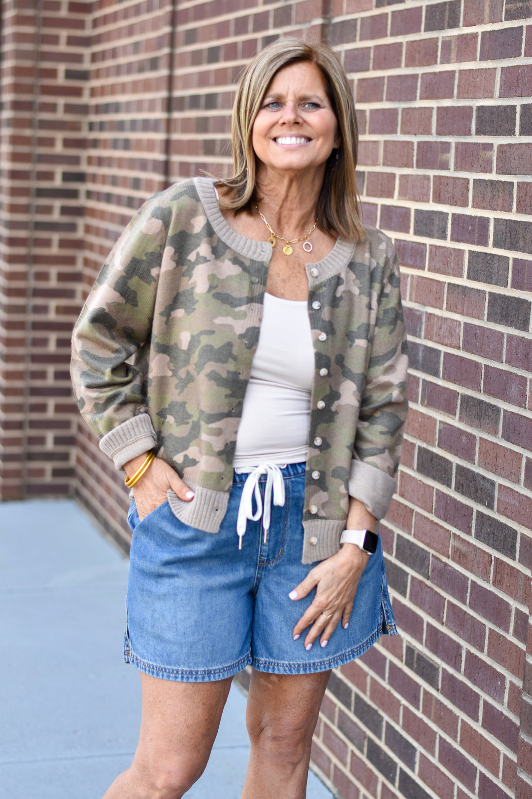 Camo Out Stitches Cardigan