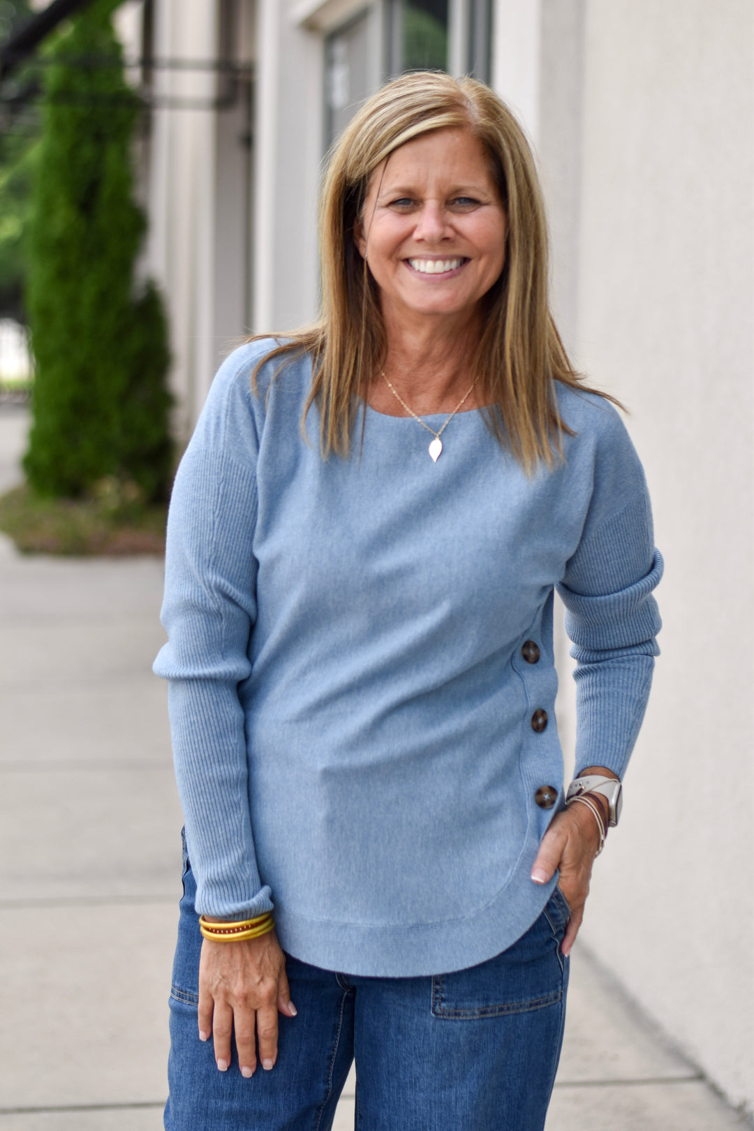 Charlie B Charm Button Sweater