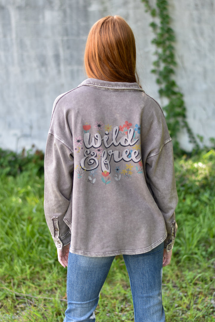 Wild & Free Mineral Washed Shacket