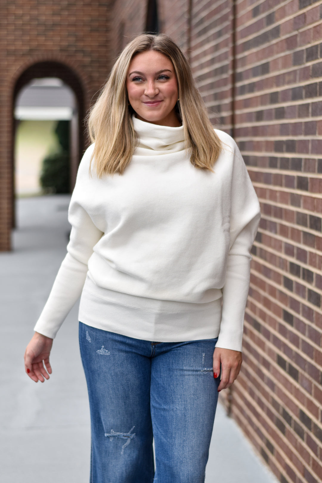 Blu Ivy Slouch Neck Dolman Pullover