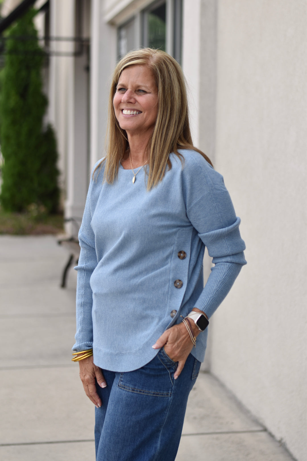 Charlie B Charm Button Sweater