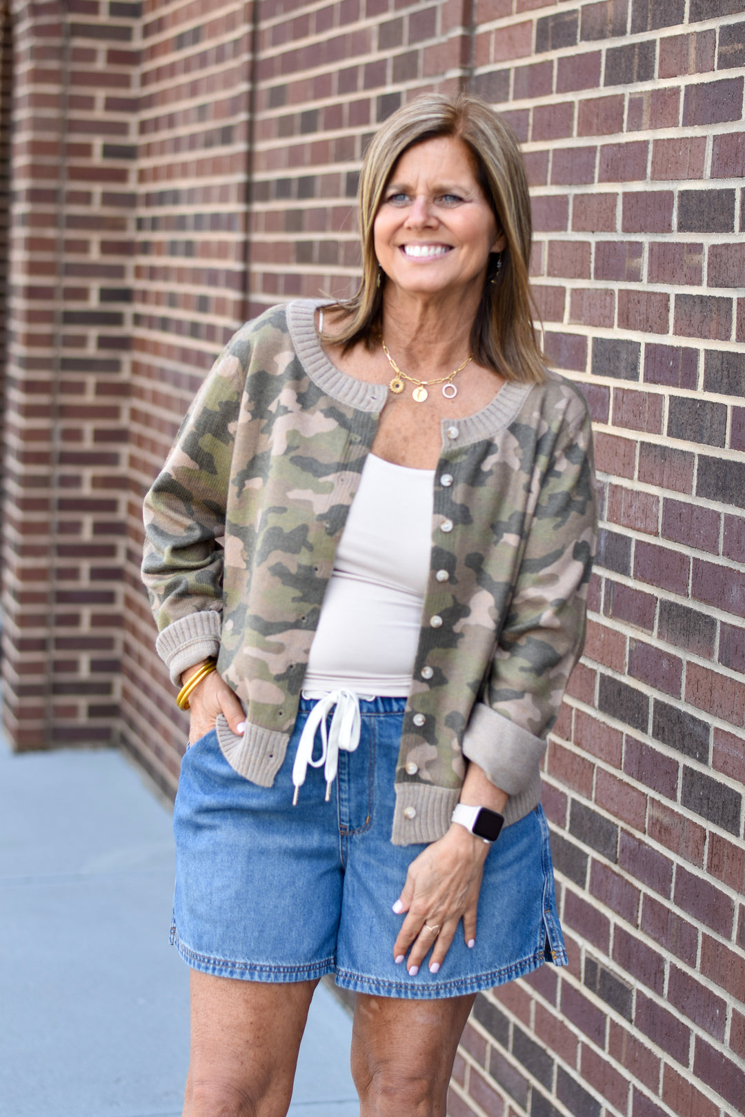 Camo Out Stitches Cardigan
