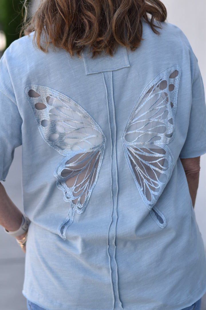 Free Spirit Butterfly Boxy Tee
