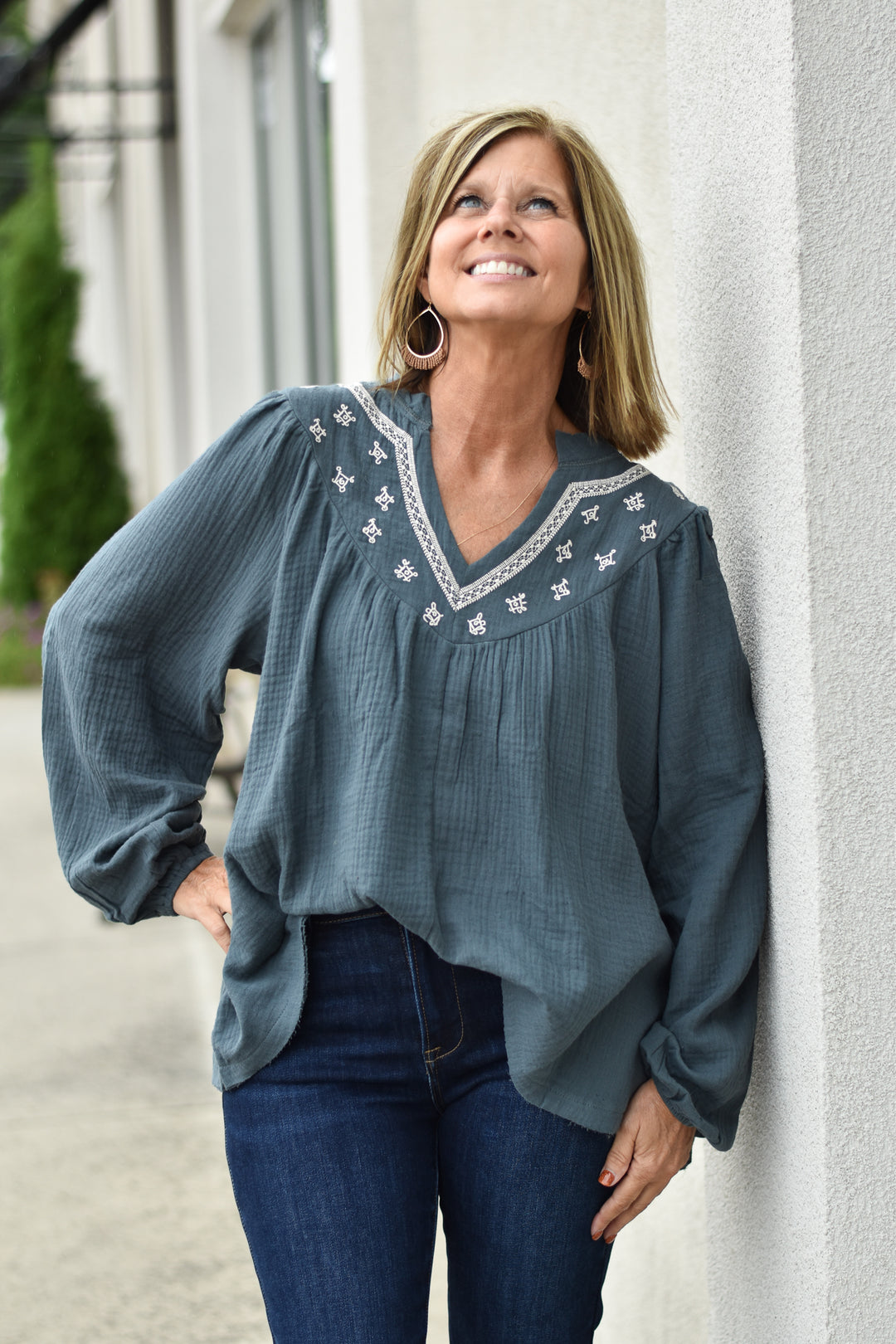 Easy Breeze Embroidered Top