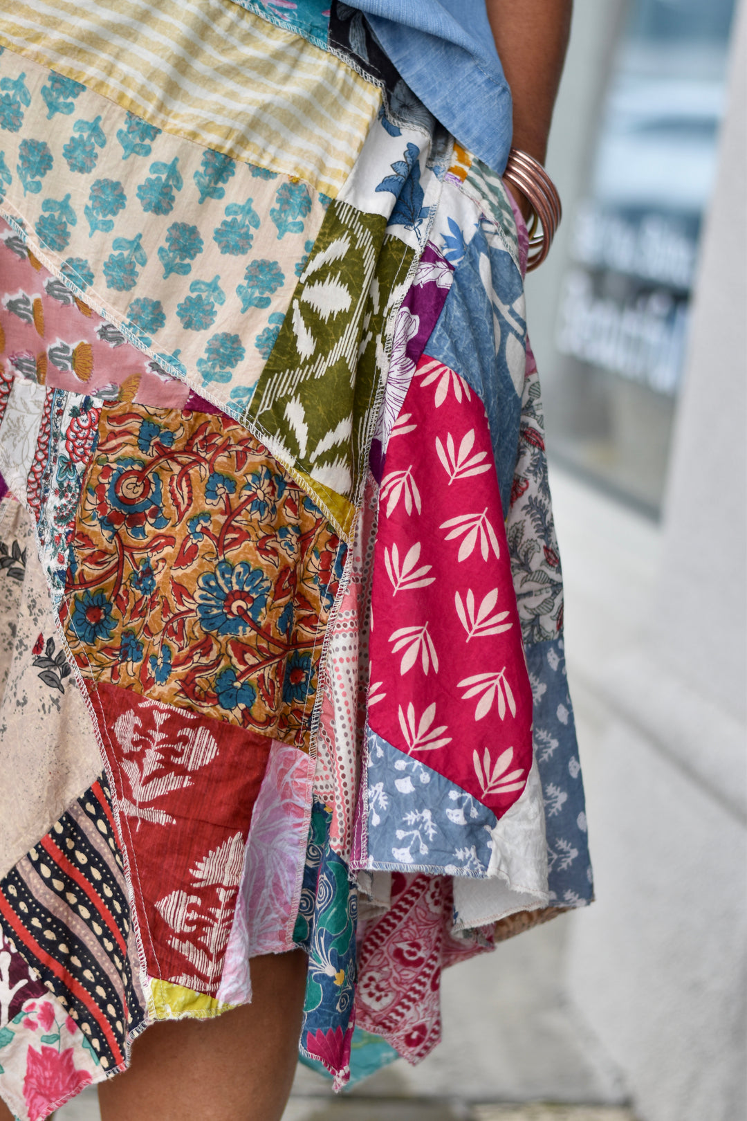 Boho Fuse Patchwork Skirt