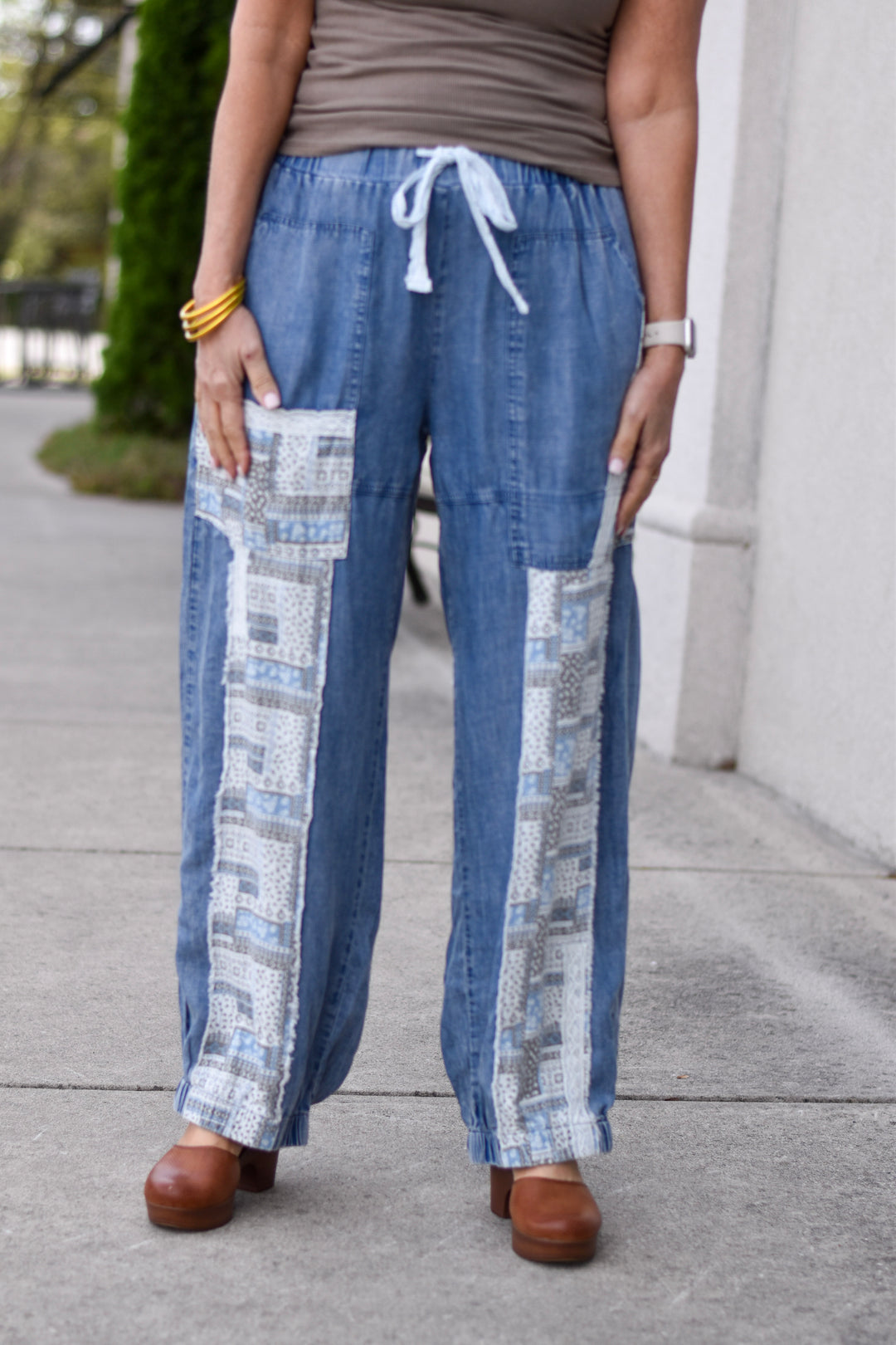 Boho Lace Patchwork Jogger Pants