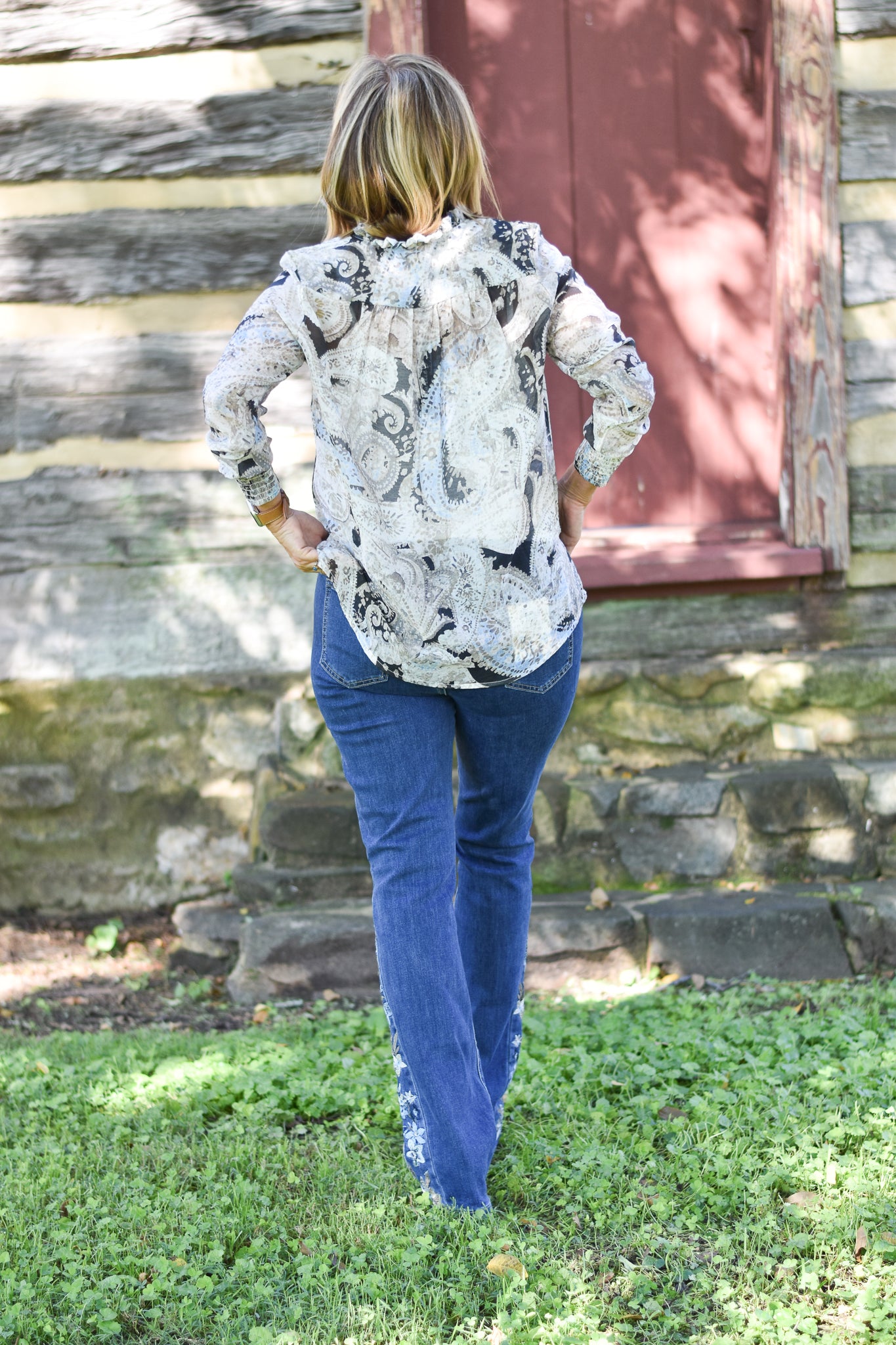 Sarah Ruffle Ribbed Top