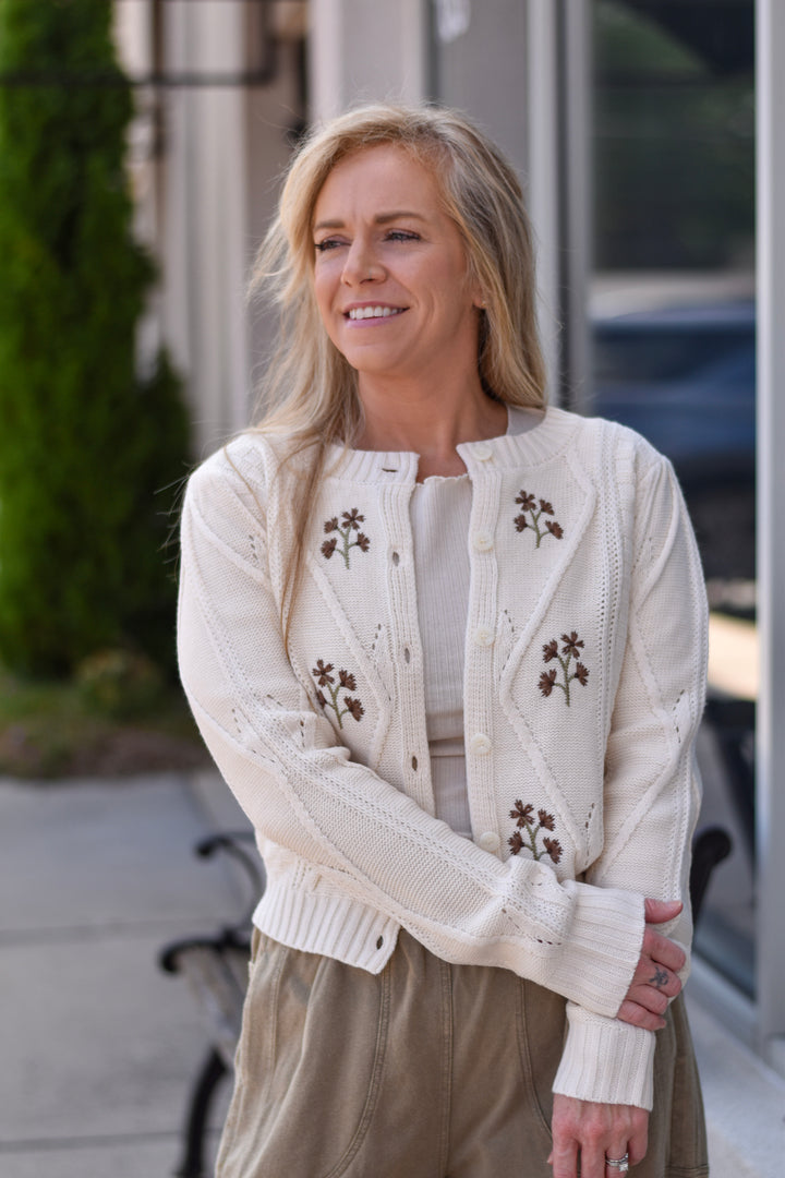 Meadow Bloom Cable Cardigan