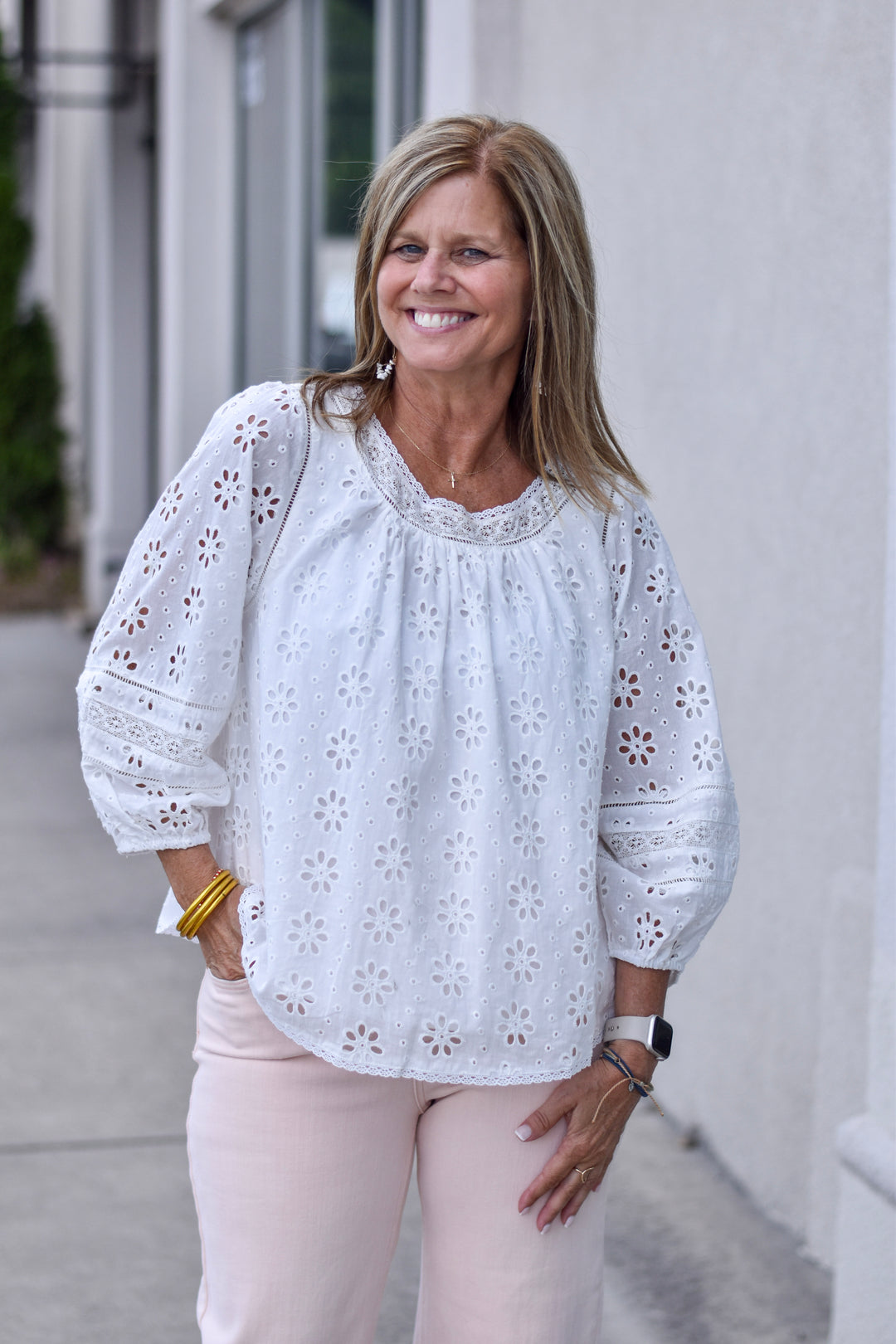 Fate Sweet Eyelet Lace Blouse