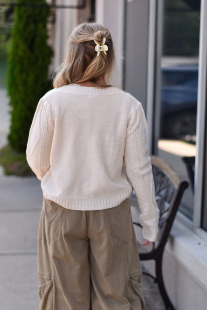 Meadow Bloom Cable Cardigan