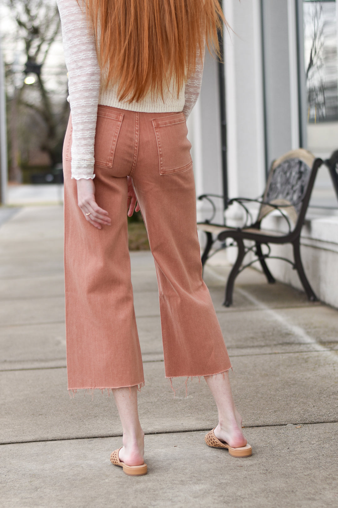 Mineral Washed Straight Leg Pants