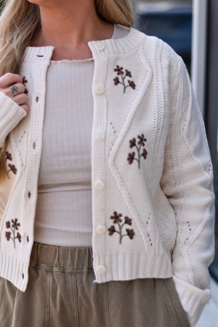Meadow Bloom Cable Cardigan