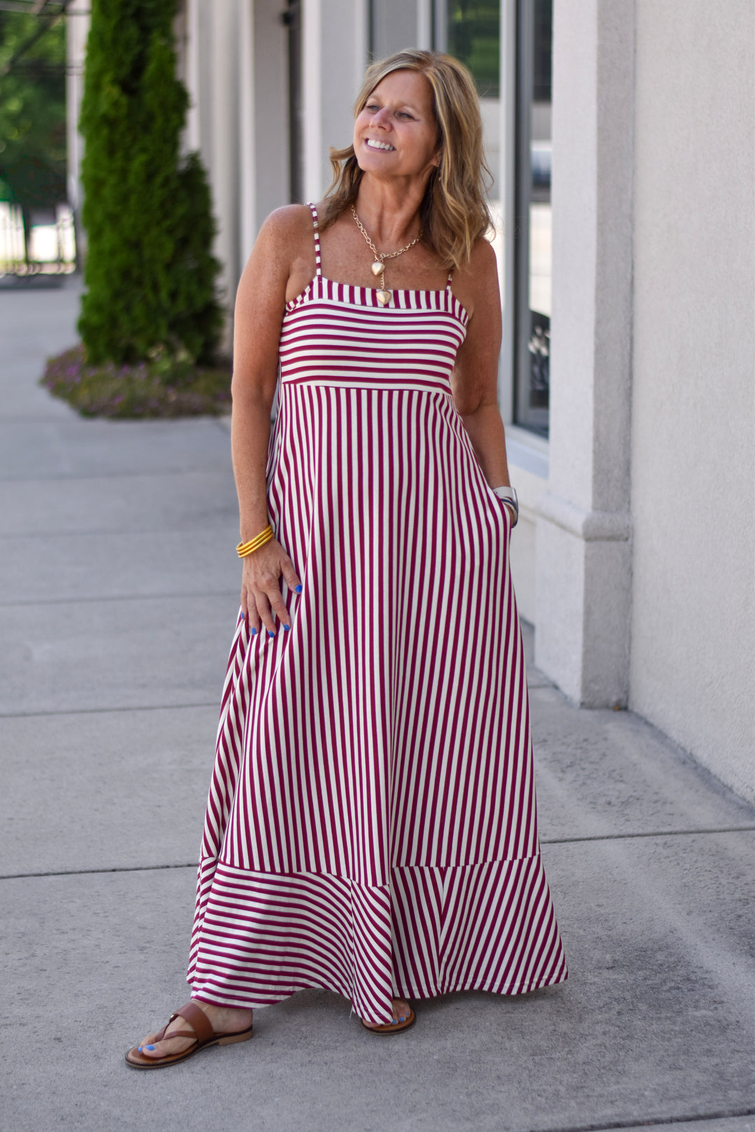 Sunbeam Striped Maxi Dress