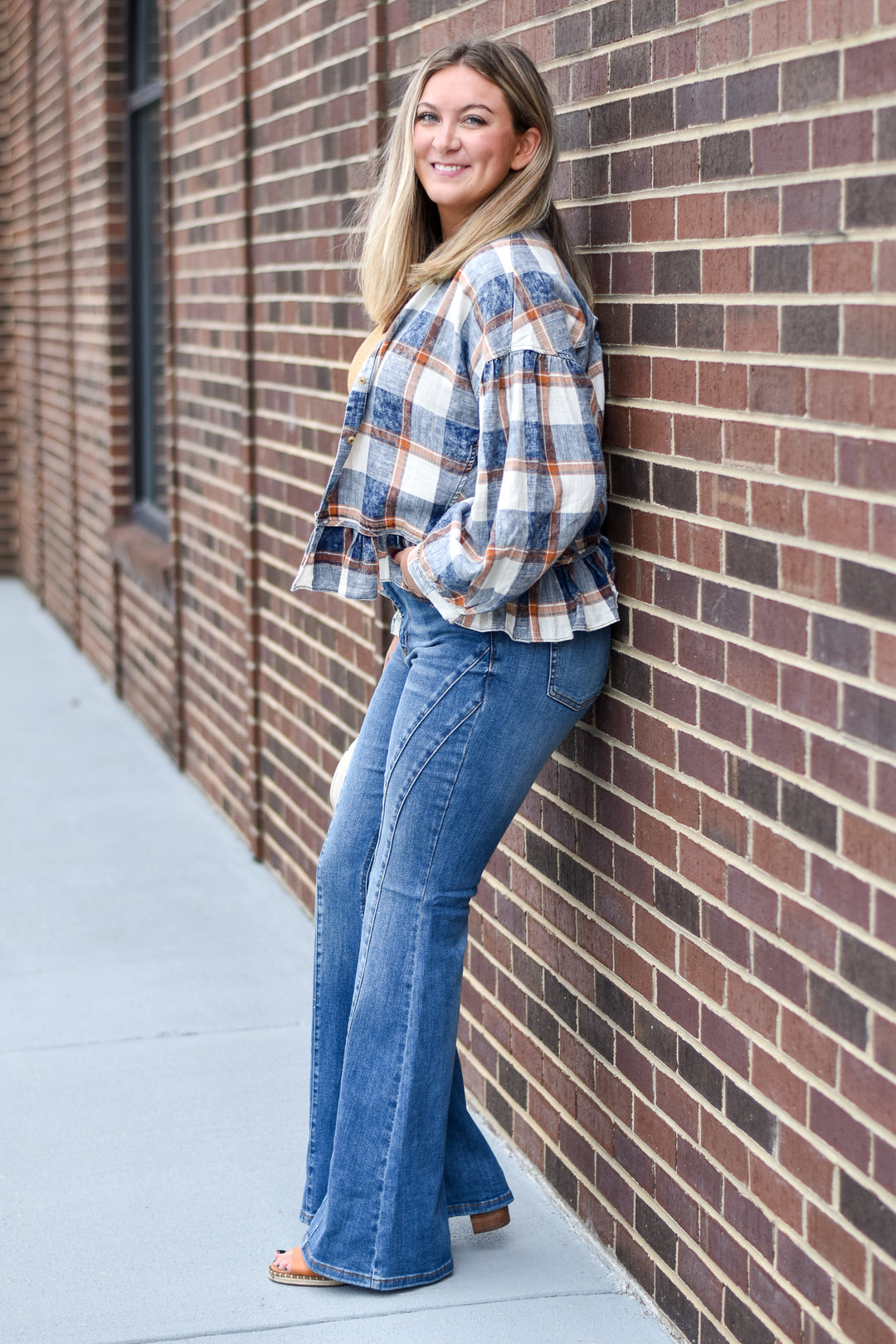 Jaqueline Double Angle Flare Jeans