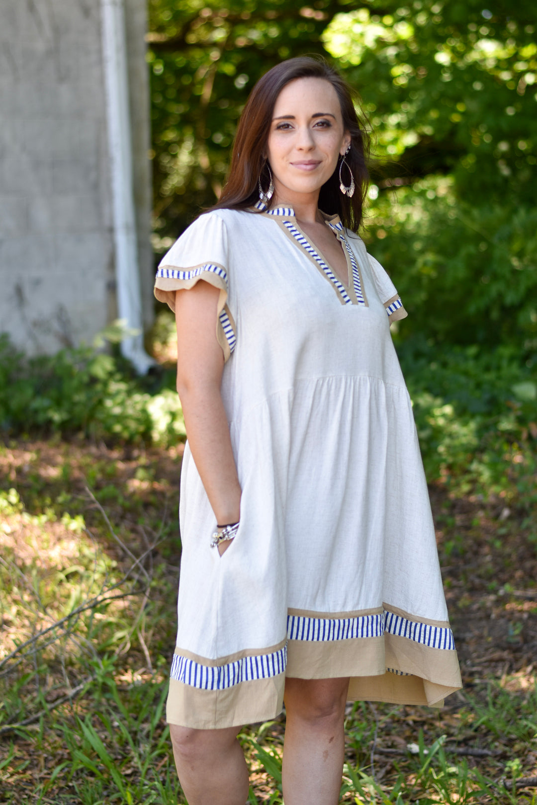 Umgee Linen Sunday Stroll Dress