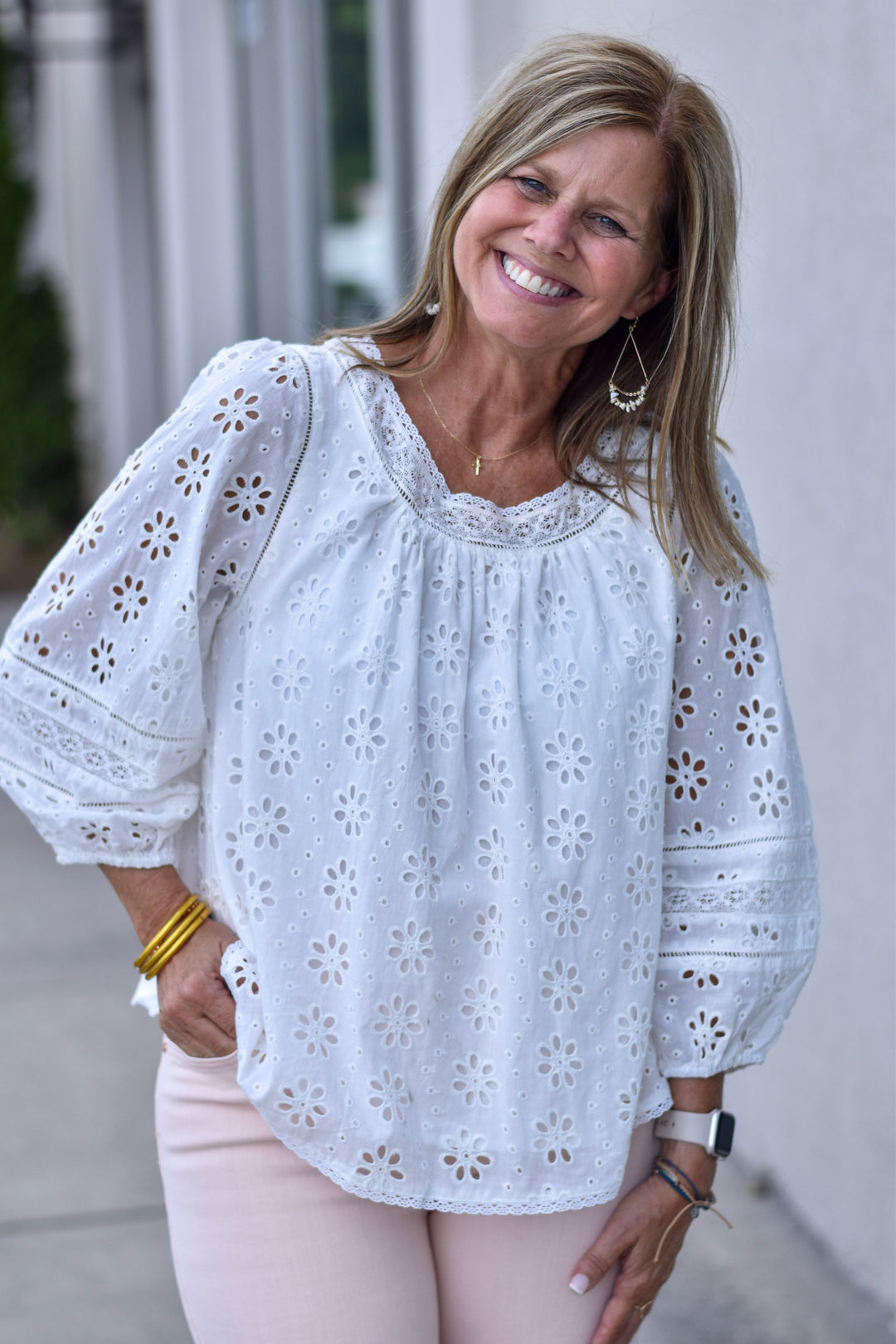 Fate Sweet Eyelet Lace Blouse