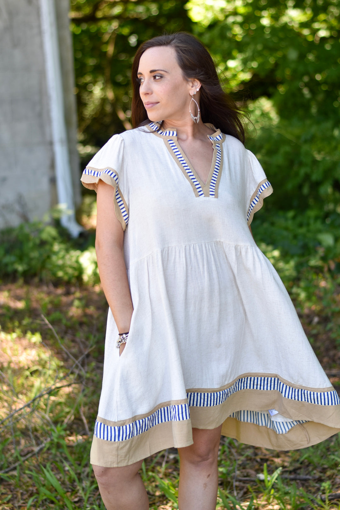 Umgee Linen Sunday Stroll Dress