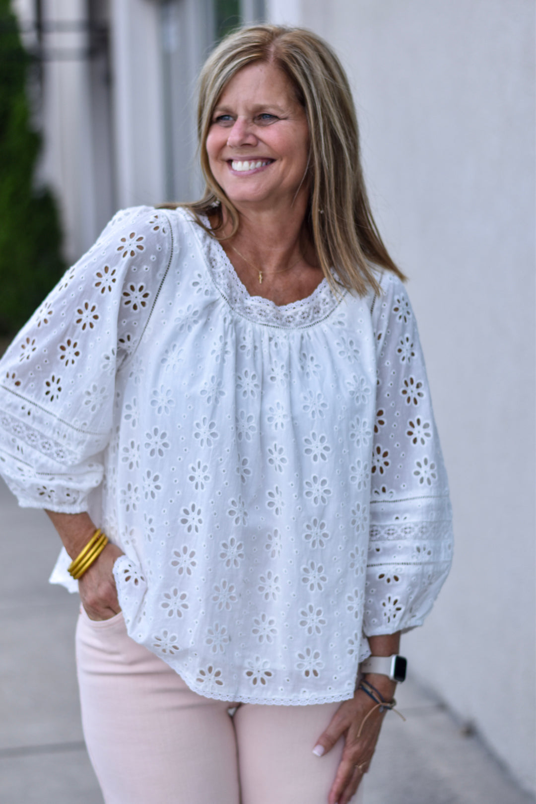Fate Sweet Eyelet Lace Blouse