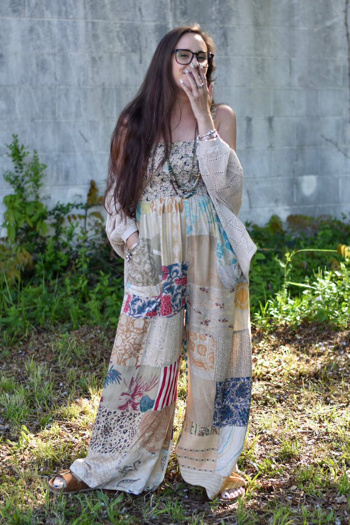 Grateful Boho Smocked Jumpsuit