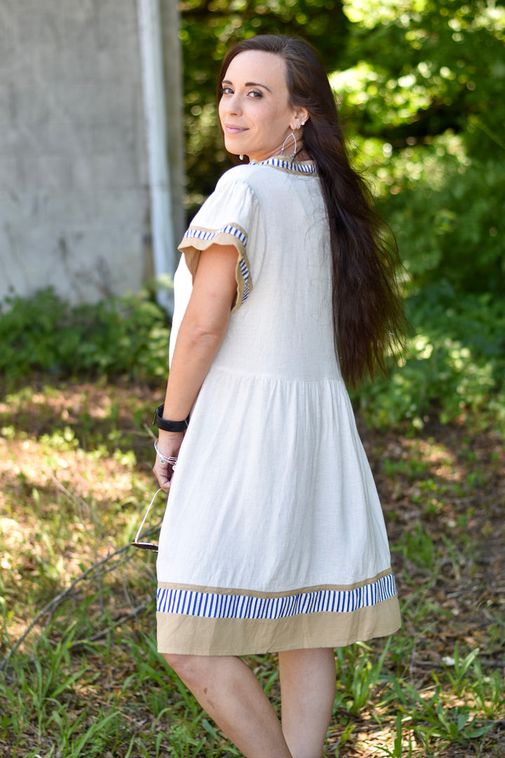 Umgee Linen Sunday Stroll Dress