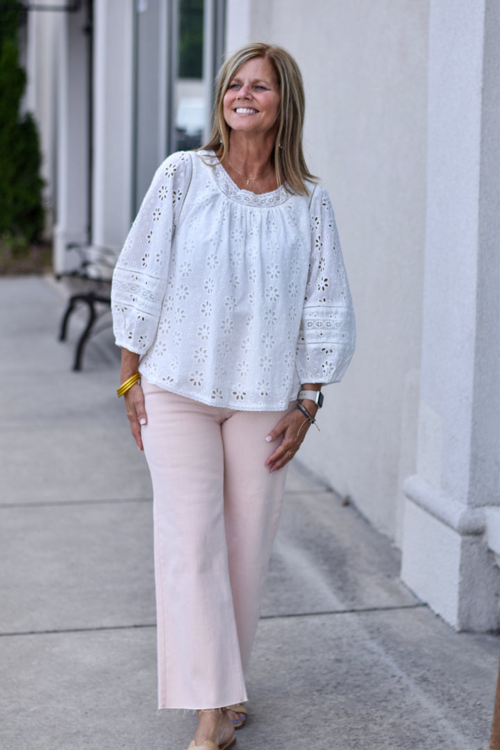 Fate Sweet Eyelet Lace Blouse