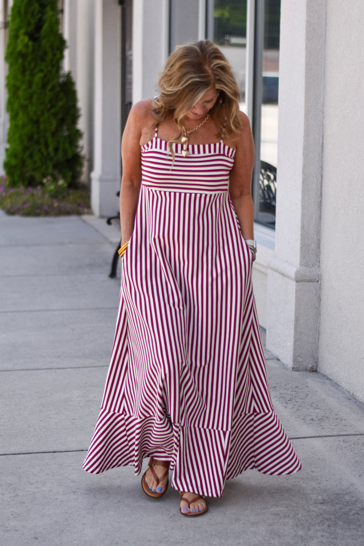 Sunbeam Striped Maxi Dress