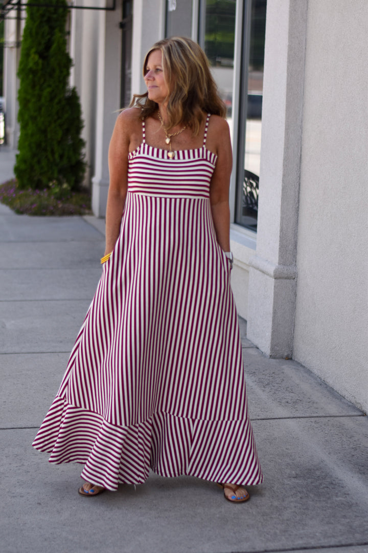 Sunbeam Striped Maxi Dress