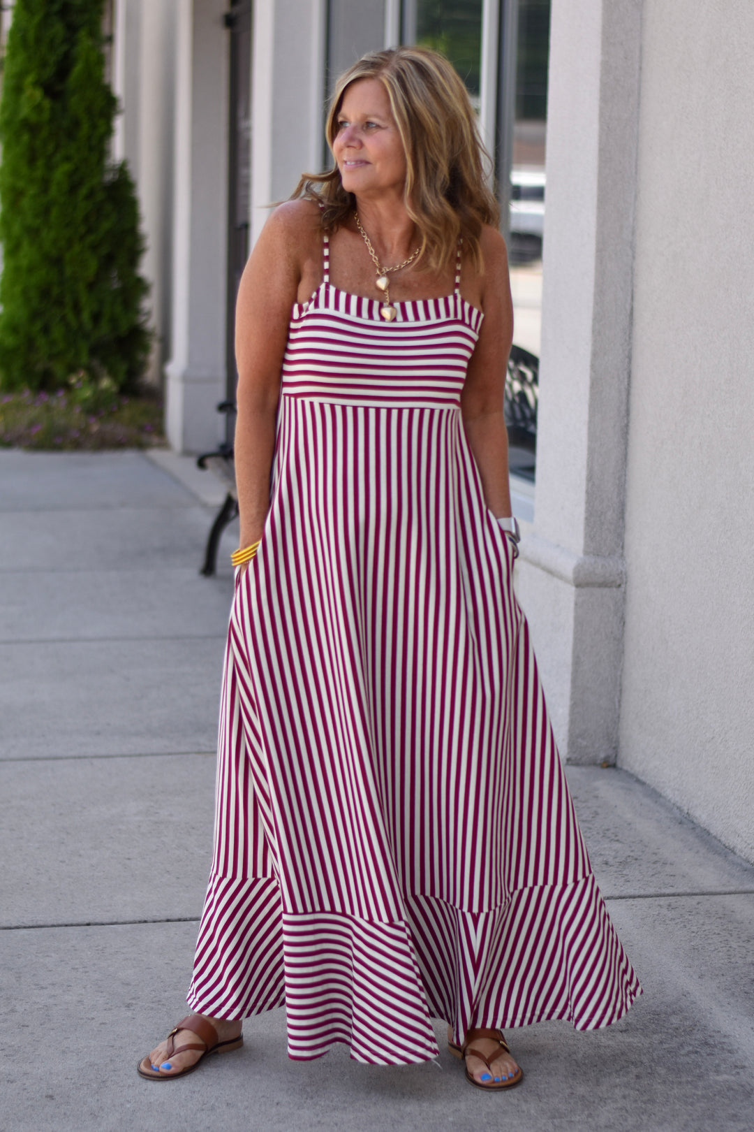 Sunbeam Striped Maxi Dress