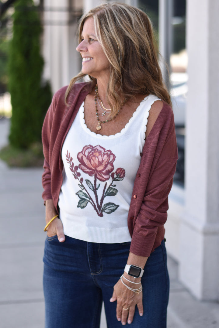 Rose Rodeo Sweater Tank