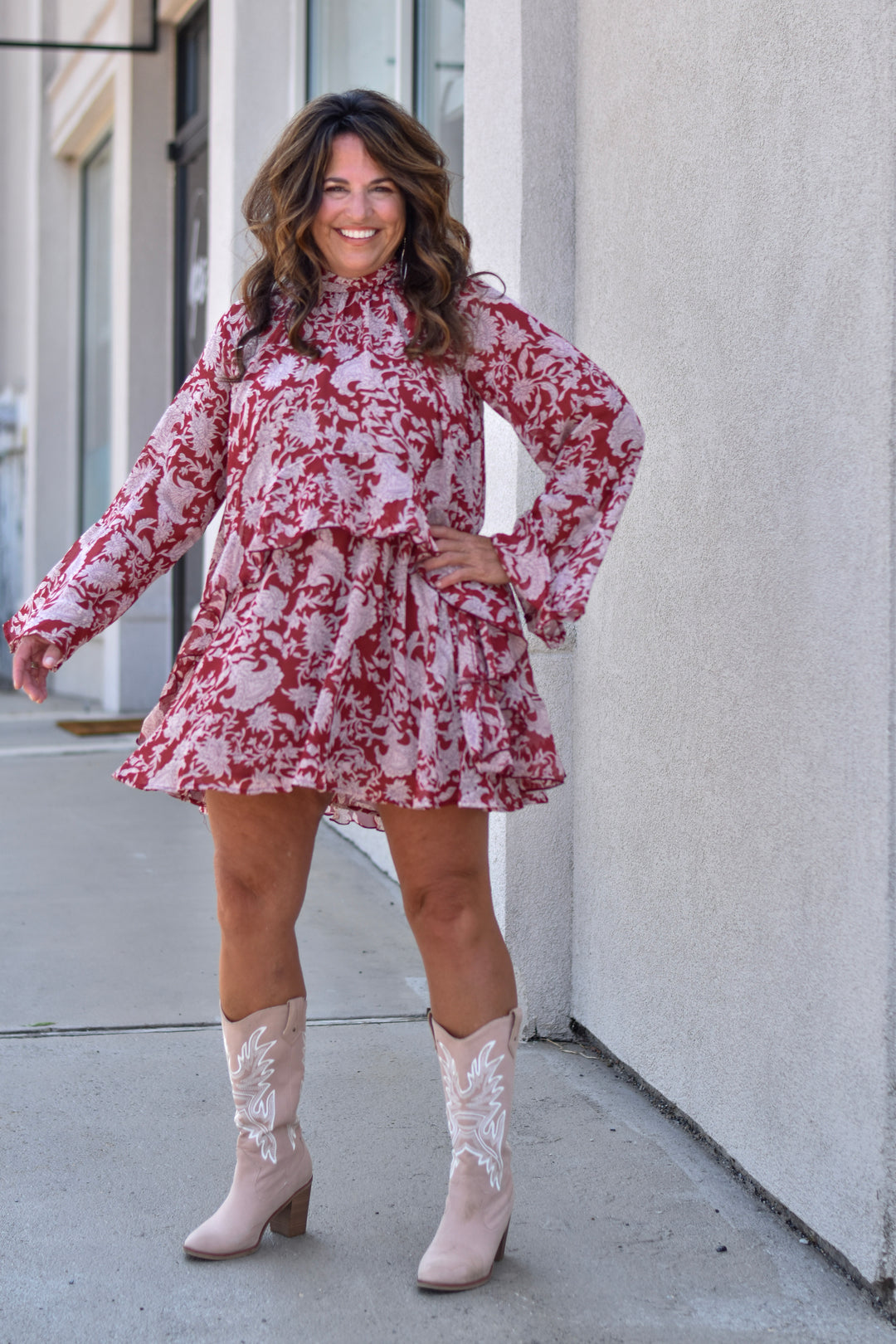 Fate Floral Ruffle Dress