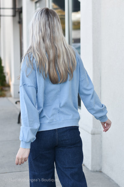 Star Patched Washed Pull-Over