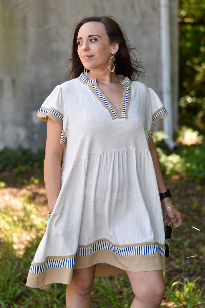 Umgee Linen Sunday Stroll Dress