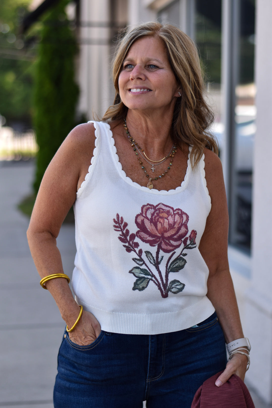 Rose Rodeo Sweater Tank