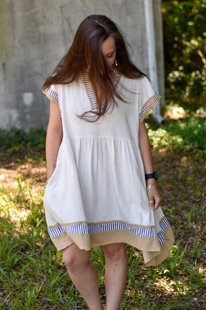 Umgee Linen Sunday Stroll Dress