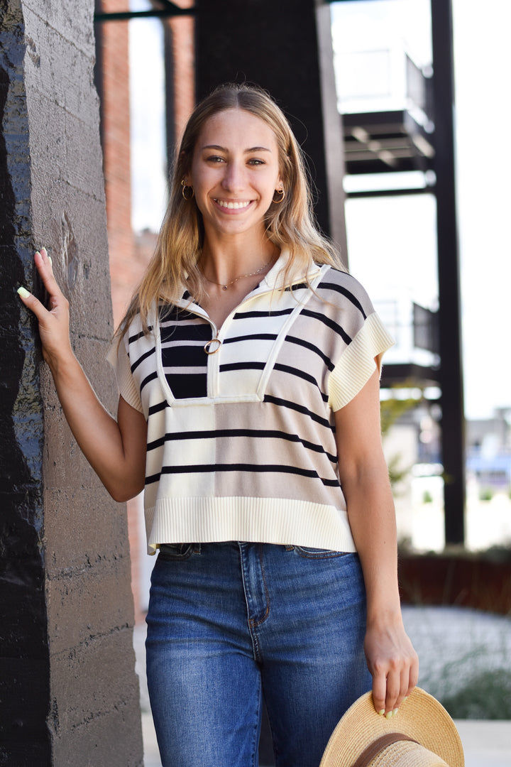 Lakely Colorblock Stripe Top