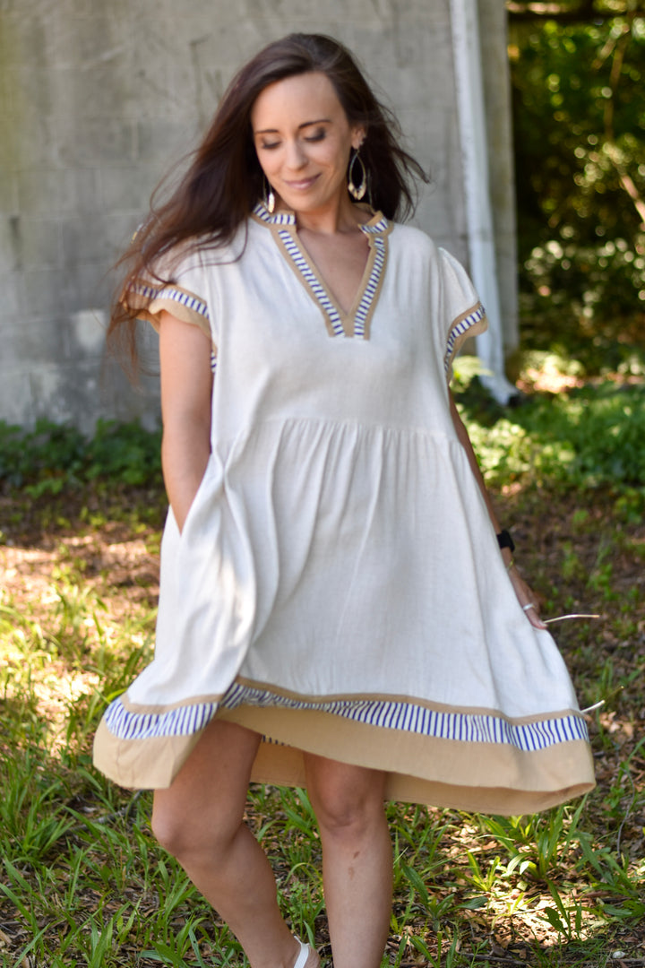 Umgee Linen Sunday Stroll Dress