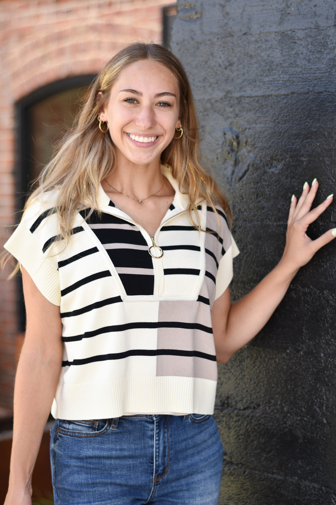 Lakely Colorblock Stripe Top