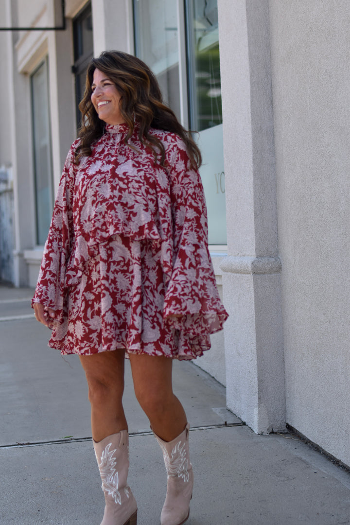 Fate Floral Ruffle Dress