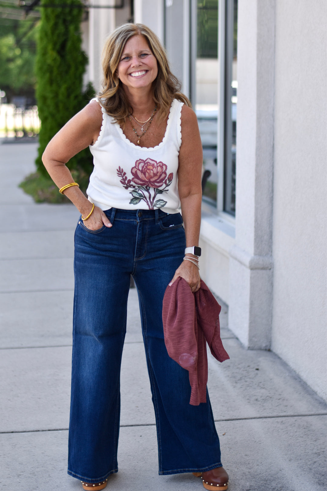 Rose Rodeo Sweater Tank